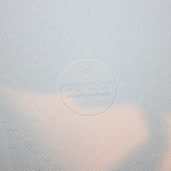 Gucci Men's Original Web Leather Slides Sandals Shoes - Picture 5 of 5